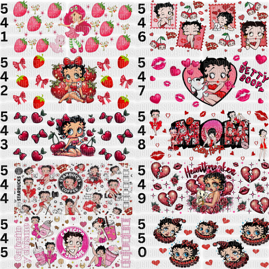 Cartoon UV DTF 16 oz Cup Wrap