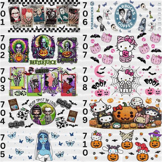 Horror UV DTF 16 oz Cup Wrap