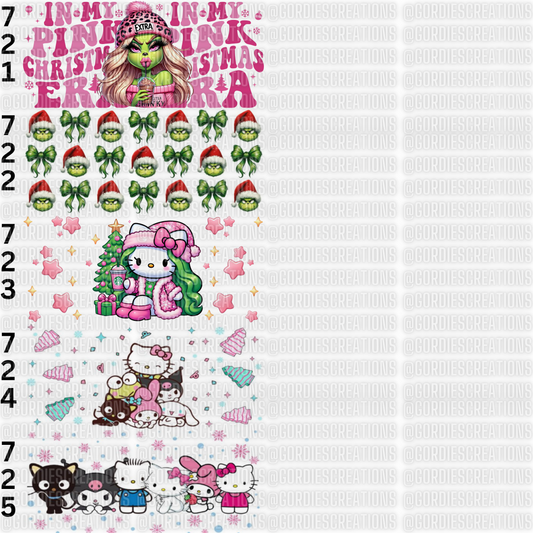 Christmas UV DTF 16 oz Cup Wrap