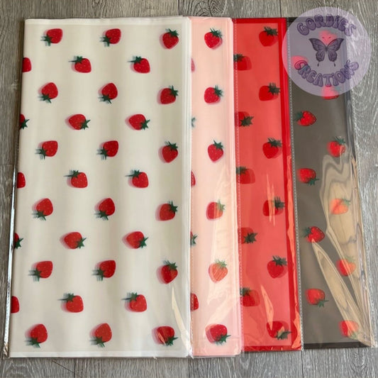Strawberry Floral Bouquet Wrapping Paper